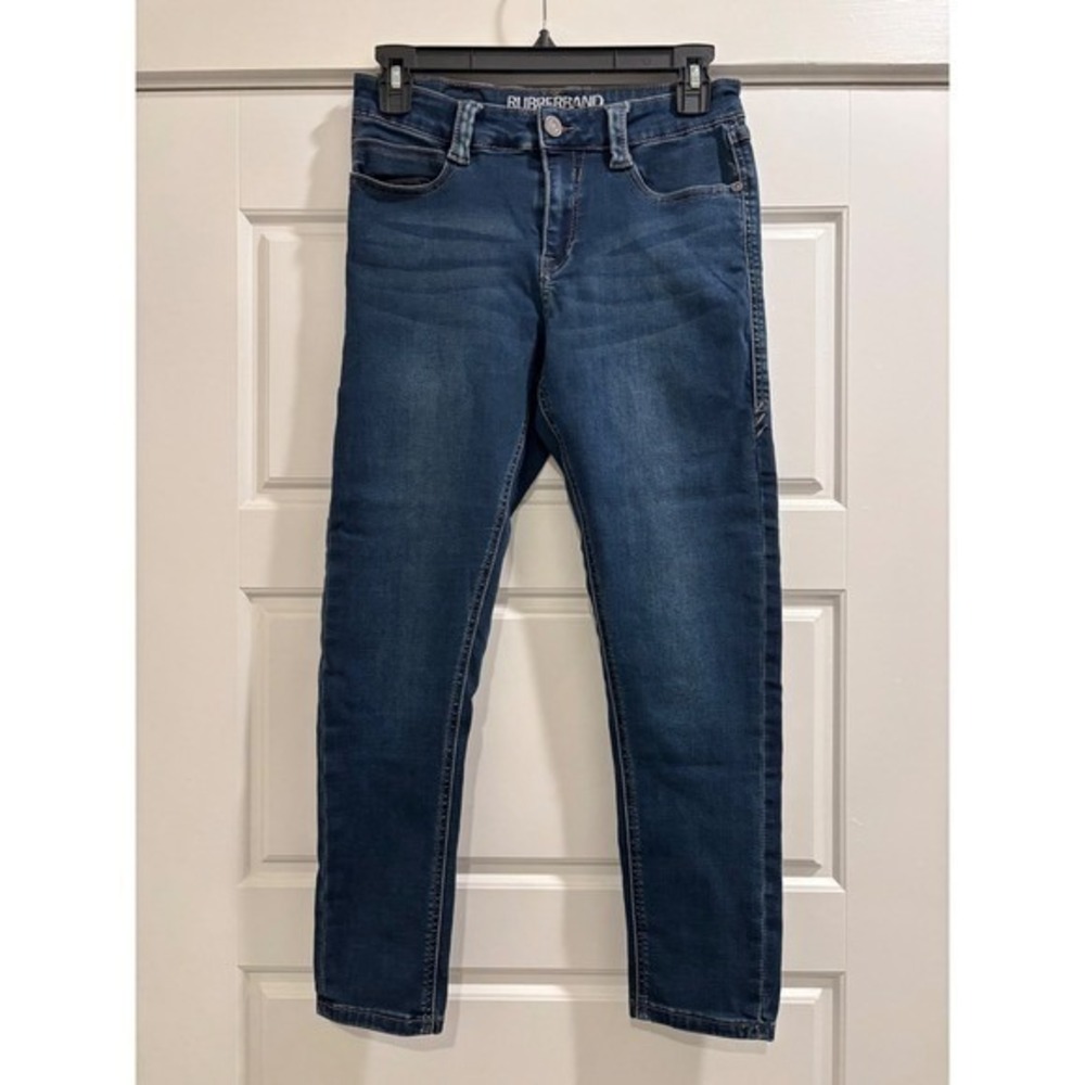 Rubberband Stretch Sarina Skinny Jeans Blue Black Wash Size 27 5/6 9R4092-BLB